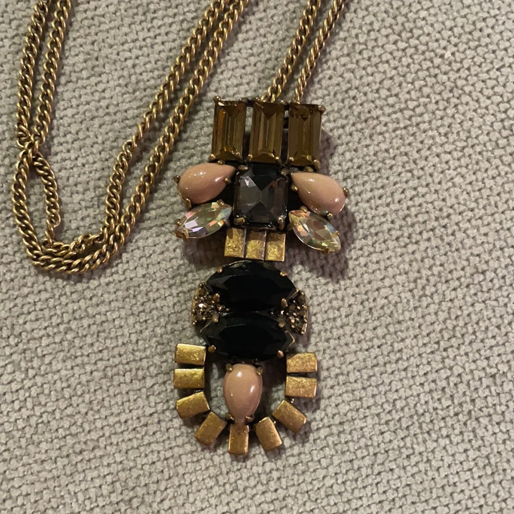 J. Crew Art Deco Pendant Necklace